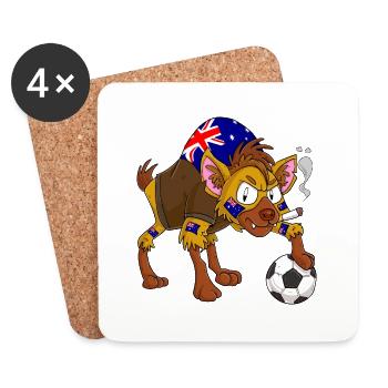 Hyäne Fan Australien - Untersetzer (4er-Set) - Weiß - Vorne