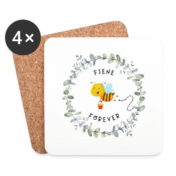 Fiene Forever Biene Vintage Style - Untersetzer (4er-Set) - Weiß - Vorne