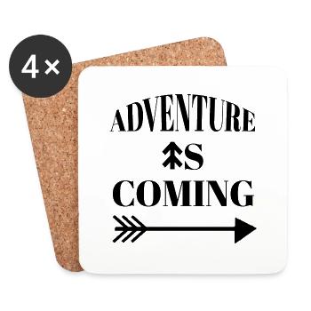 Biking Running Marathon Triathlon Bike - Coasters (set of 4) - white - Front