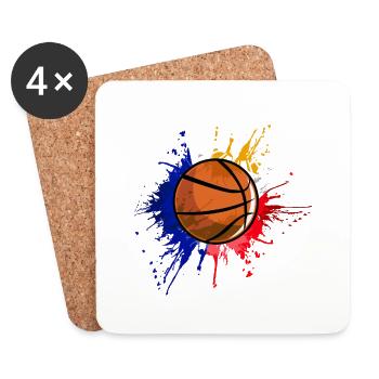 Philippinen Filipino Flagge Basketball I Geschenk - Untersetzer (4er-Set) - Weiß - Vorne