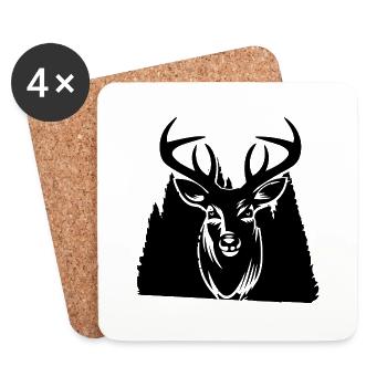 Adventure Travel Hiking Mountain - Coasters (set of 4) - white - Front