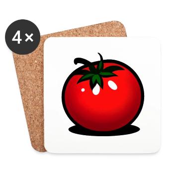 Tomaten Comic Tomate süß Cartoon 8 - Untersetzer (4er-Set) - Weiß - Vorne