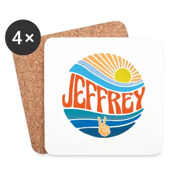 Jeffrey Shirt Vintage Sunset Jeffrey Groovy Tie - Dessous de verre (lot de 4) - blanc - Devant