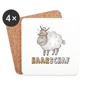 haarschaf - Untersetzer (4er-Set) - Weiß - Vorne