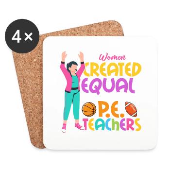Some Become P.E.Teachers Physical Education School - Untersetzer (4er-Set) - Weiß - Vorne
