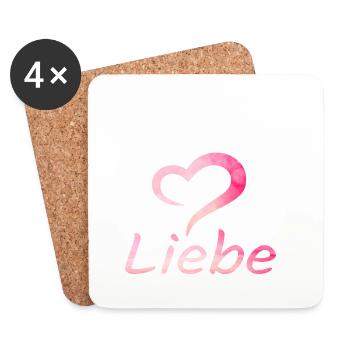 Konfetti im liebe - Untersetzer (4er-Set) - Weiß - Vorne