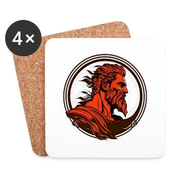 Spartan Warrior - Coasters (set of 4) - white - Front