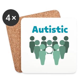 Autistic - Dessous de verre (lot de 4) - blanc - Devant