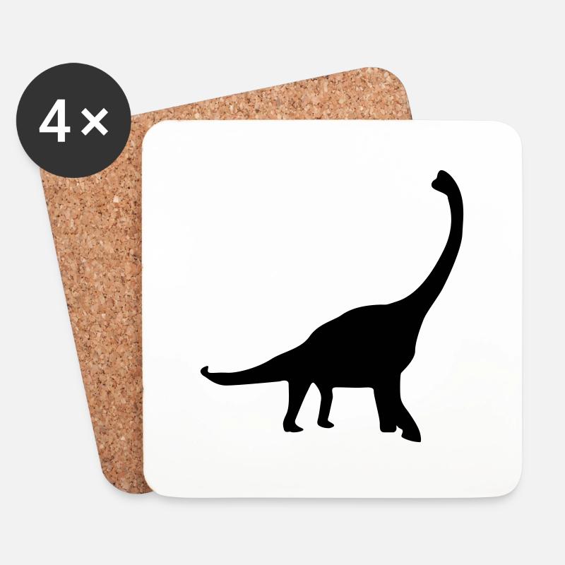 Dinosaur - Coasters (set of 4) - white