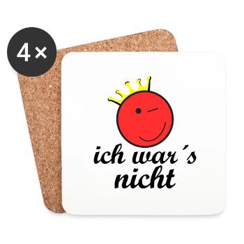 Ich war es nicht - Untersetzer (4er-Set) - Weiß - Vorne