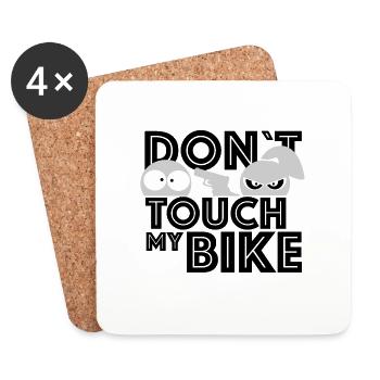 Dont touch my Bike - Das Mädchen mit der Pistole - Untersetzer (4er-Set) - Weiß - Vorne