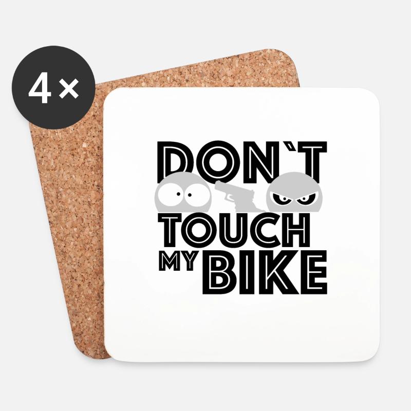 Dont touch my Bike - Der Junge mit der Pistole - Untersetzer (4er-Set) - Weiß