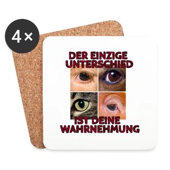 Der einzige Unterschied ist deine Wahrnehmung 3.0 - Untersetzer (4er-Set) - Weiß - Vorne