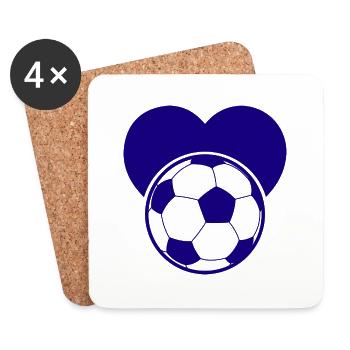Fußball Football - Dessous de verre (lot de 4) - blanc - Devant