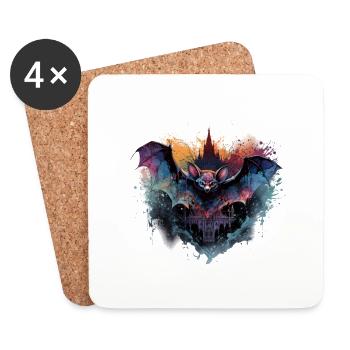 Bat Castle - Coasters (set of 4) - white - Front