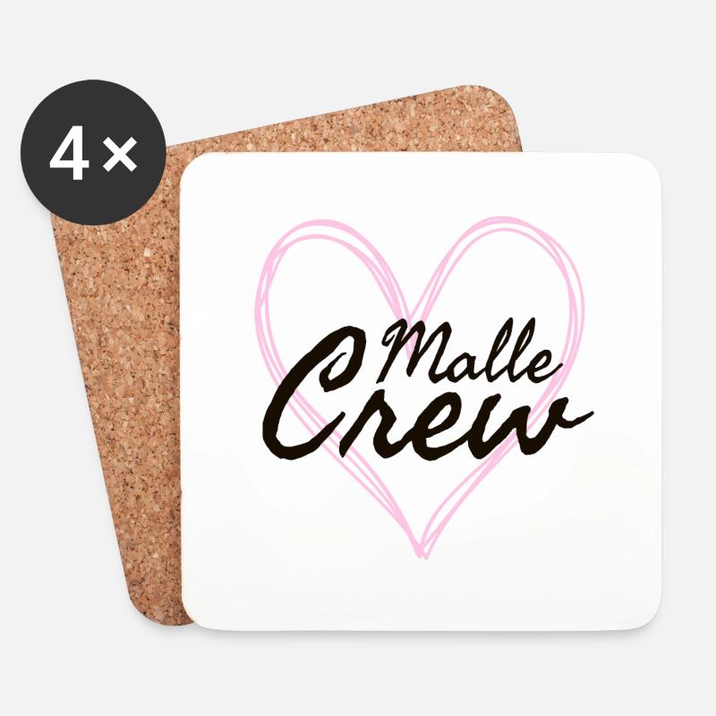Malle Crew - Untersetzer (4er-Set) - Weiß