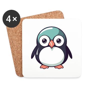 Penguin - Coasters (set of 4) - white - Front