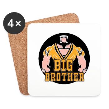 GROßER BRUDER - Untersetzer (4er-Set) - Weiß - Vorne