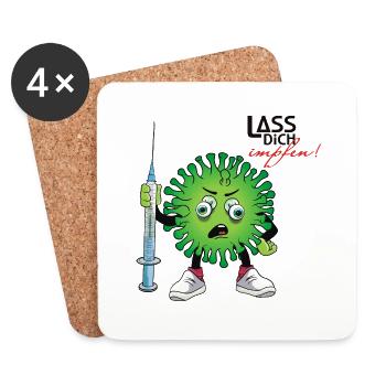 Get vaccinated - Coasters (set of 4) - white - Front
