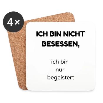 besessen - Untersetzer (4er-Set) - Weiß - Vorne