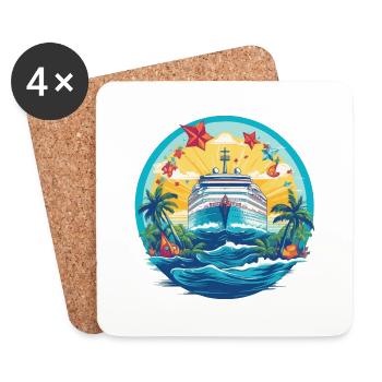 Majestic cruise - Coasters (set of 4) - white - Front