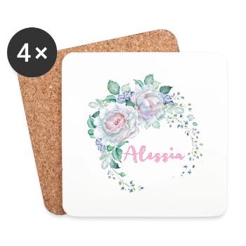 Für Alessia - Untersetzer (4er-Set) - Weiß - Vorne