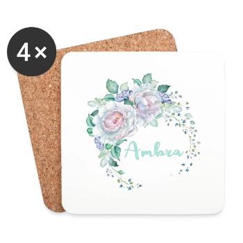 Pour l’ambre gris - Dessous de verre (lot de 4) - blanc - Devant