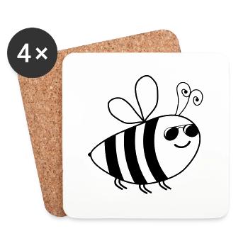bee - Untersetzer (4er-Set) - Weiß - Vorne