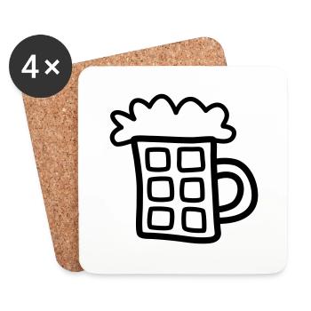 Beer 1 - Coasters (set of 4) - white - Front