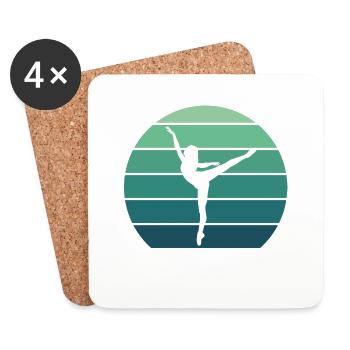 Dancing Dance Music - Coasters (set of 4) - white - Front