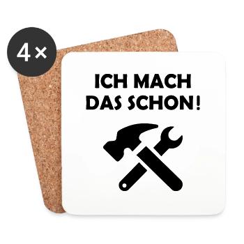 Handwerker Handyman Handwerk Werkzeug - Untersetzer (4er-Set) - Weiß - Vorne