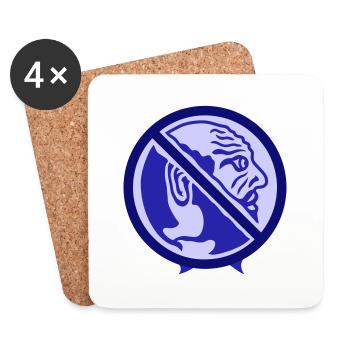 Man, forbidden. Restriction and discrimination - Coasters (set of 4) - white - Front