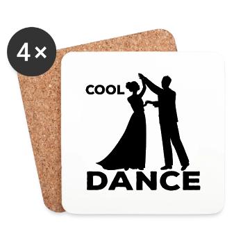 Danse Musique de danse - Dessous de verre (lot de 4) - blanc - Devant