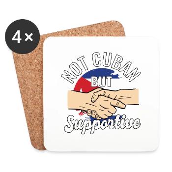 Not Cuban But Supportive Country Traveler Cuba - Untersetzer (4er-Set) - Weiß - Vorne