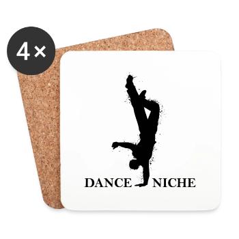Danse Musique de danse - Dessous de verre (lot de 4) - blanc - Devant