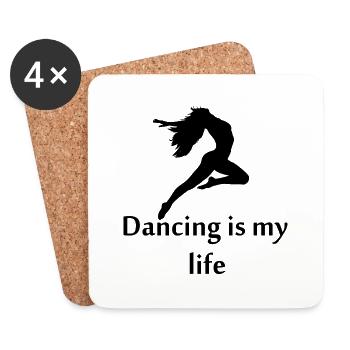 Dancing Dance Music - Coasters (set of 4) - white - Front