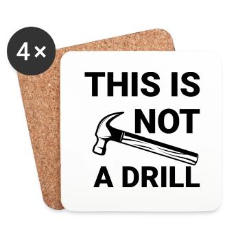 Craftsman Handyman Craft Tool Construction Site - Coasters (set of 4) - white - Front