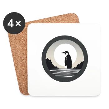 Penguin - Coasters (set of 4) - white - Front
