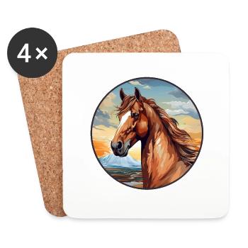 Horse - Coasters (set of 4) - white - Front