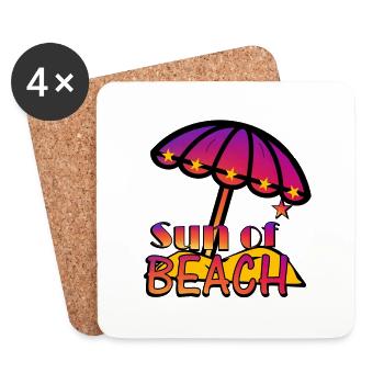 Sun of beach - Coasters (set of 4) - white - Front