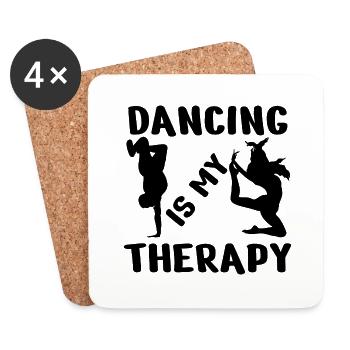 Danse Danse Musique - Dessous de verre (lot de 4) - blanc - Devant