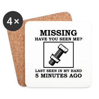 Craftsman Handyman Craft Tool Construction Site - Coasters (set of 4) - white - Front