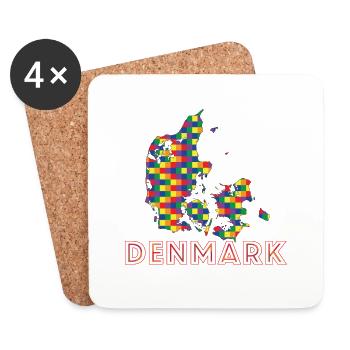 Fierté du Danemark - Dessous de verre (lot de 4) - blanc - Devant
