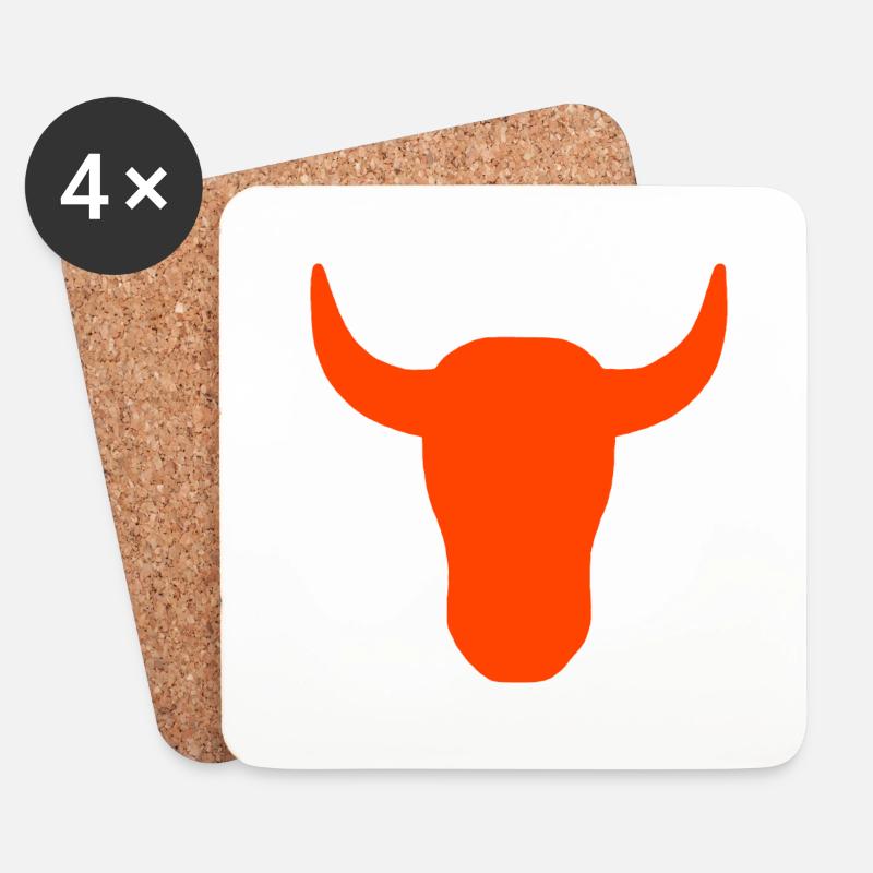 Taurus - Untersetzer (4er-Set) - Weiß