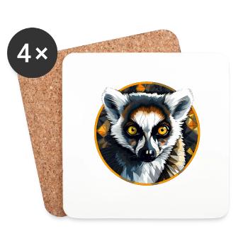 Lemur - Coasters (set of 4) - white - Front