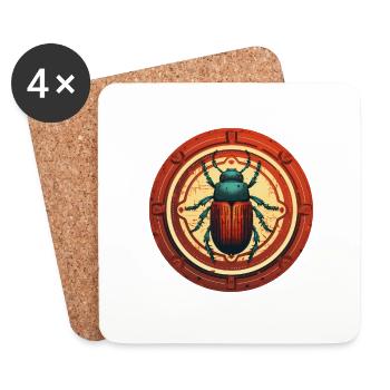 bark beetle - Coasters (set of 4) - white - Front
