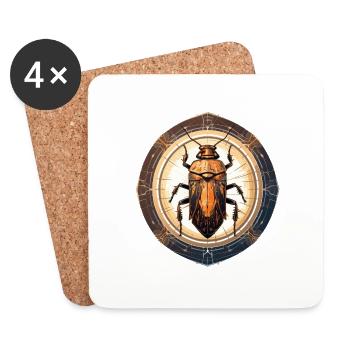 Cockroach - Coasters (set of 4) - white - Front