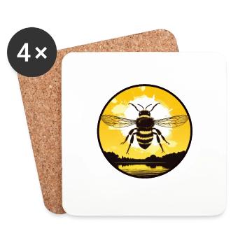 Bee - Coasters (set of 4) - white - Front