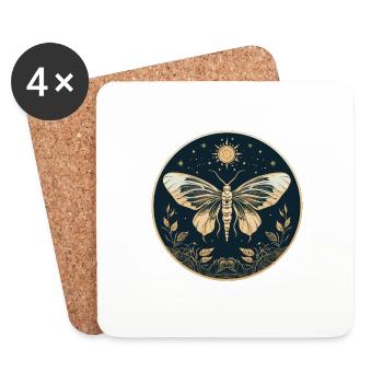 Moth - Coasters (set of 4) - white - Front