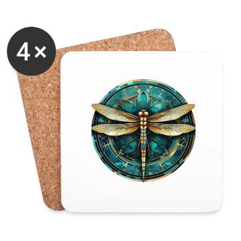 Dragonfly - Coasters (set of 4) - white - Front